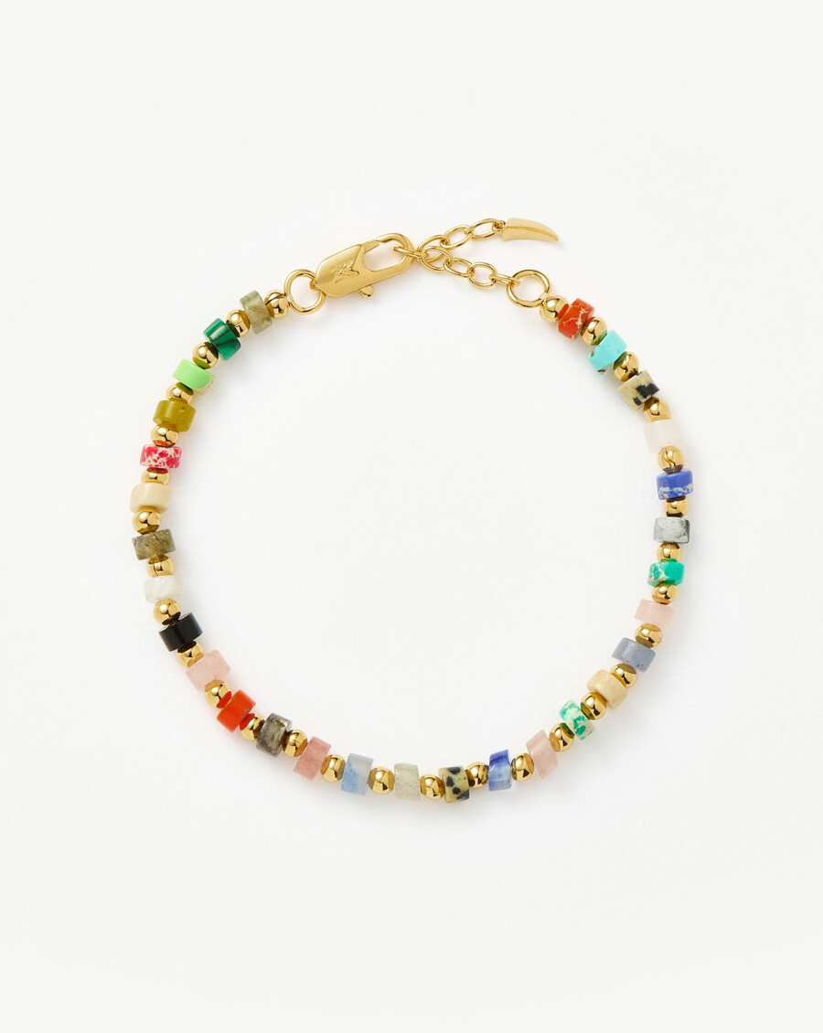 bracelet de perles - plaqué or 18 carats perles multiples