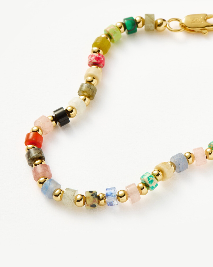 bracelet de perles - plaqué or 18 carats perles multiples
