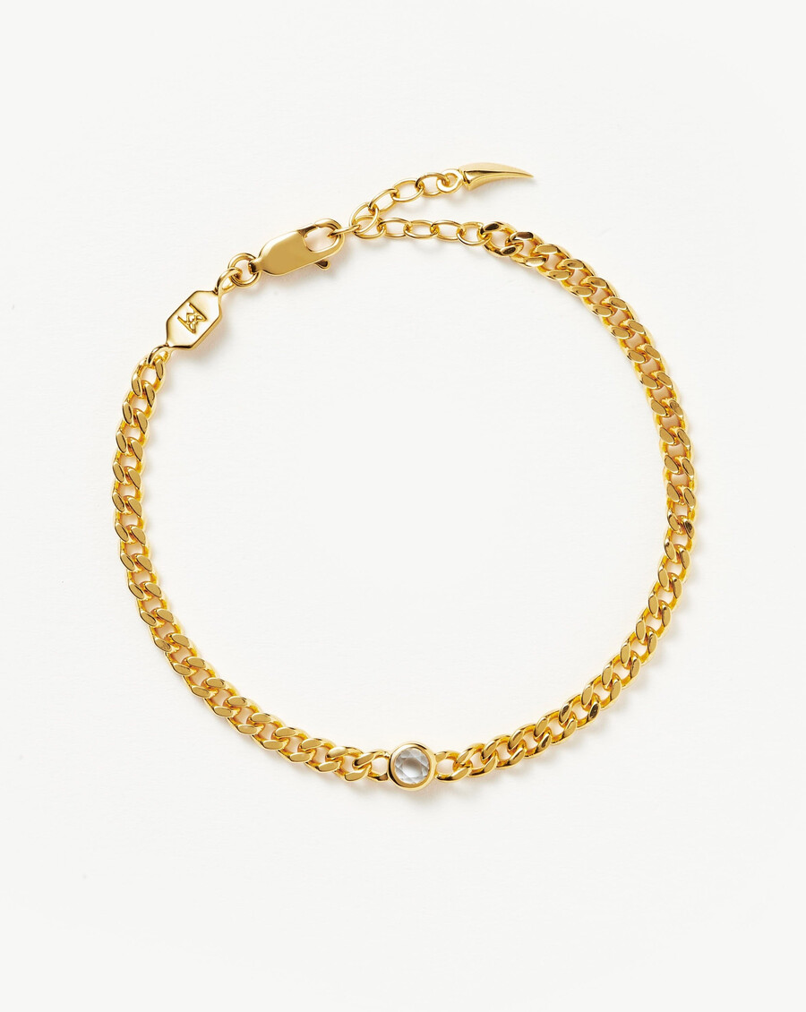 bracelet à maillons avec pierre de naissance davril
