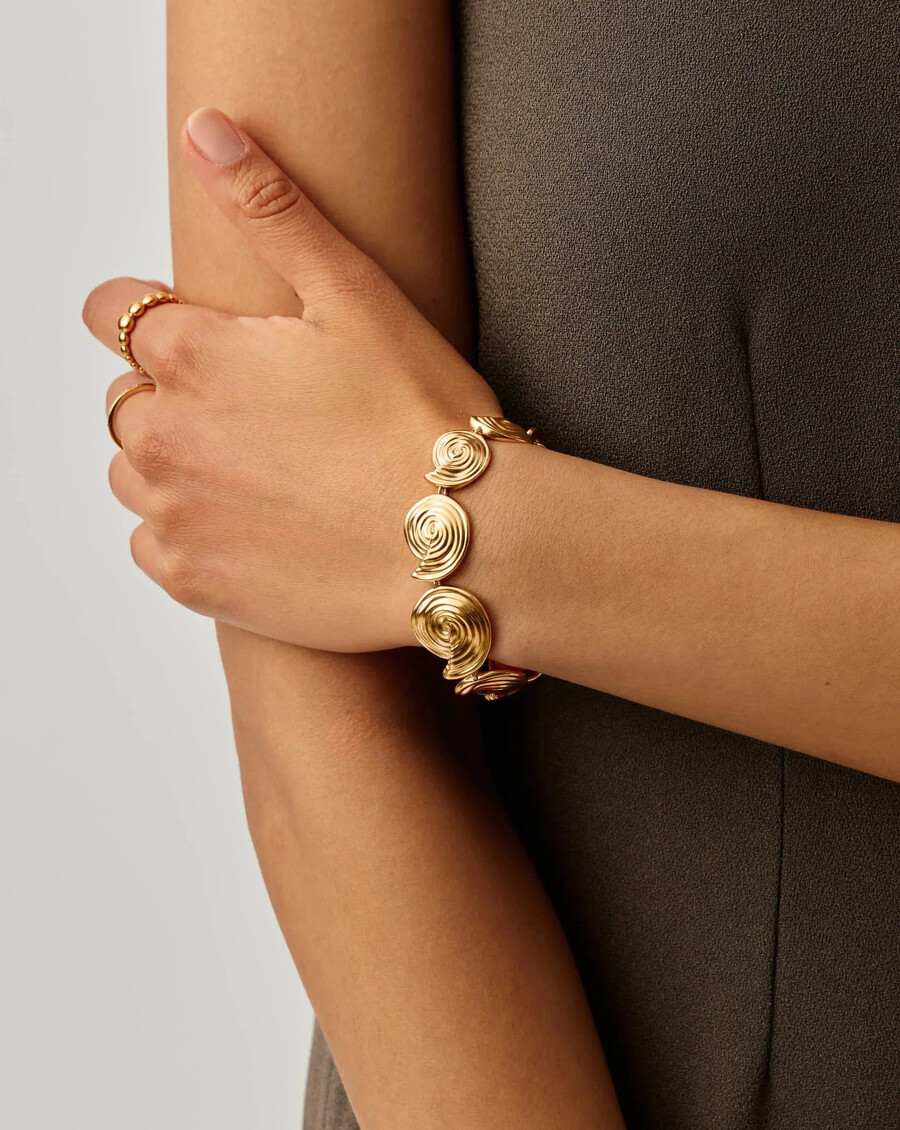 bracelet chaîne spirale - or