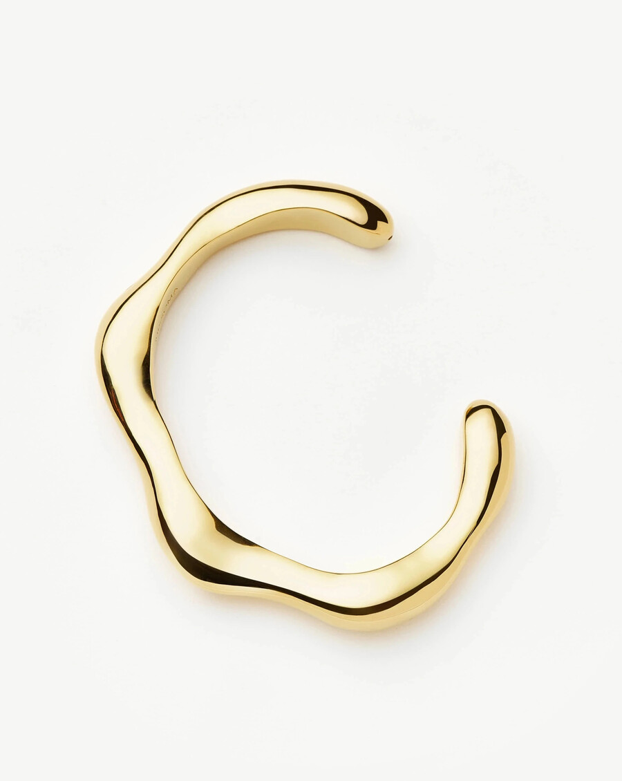 bracelet manchette eny puffy dome statement - or