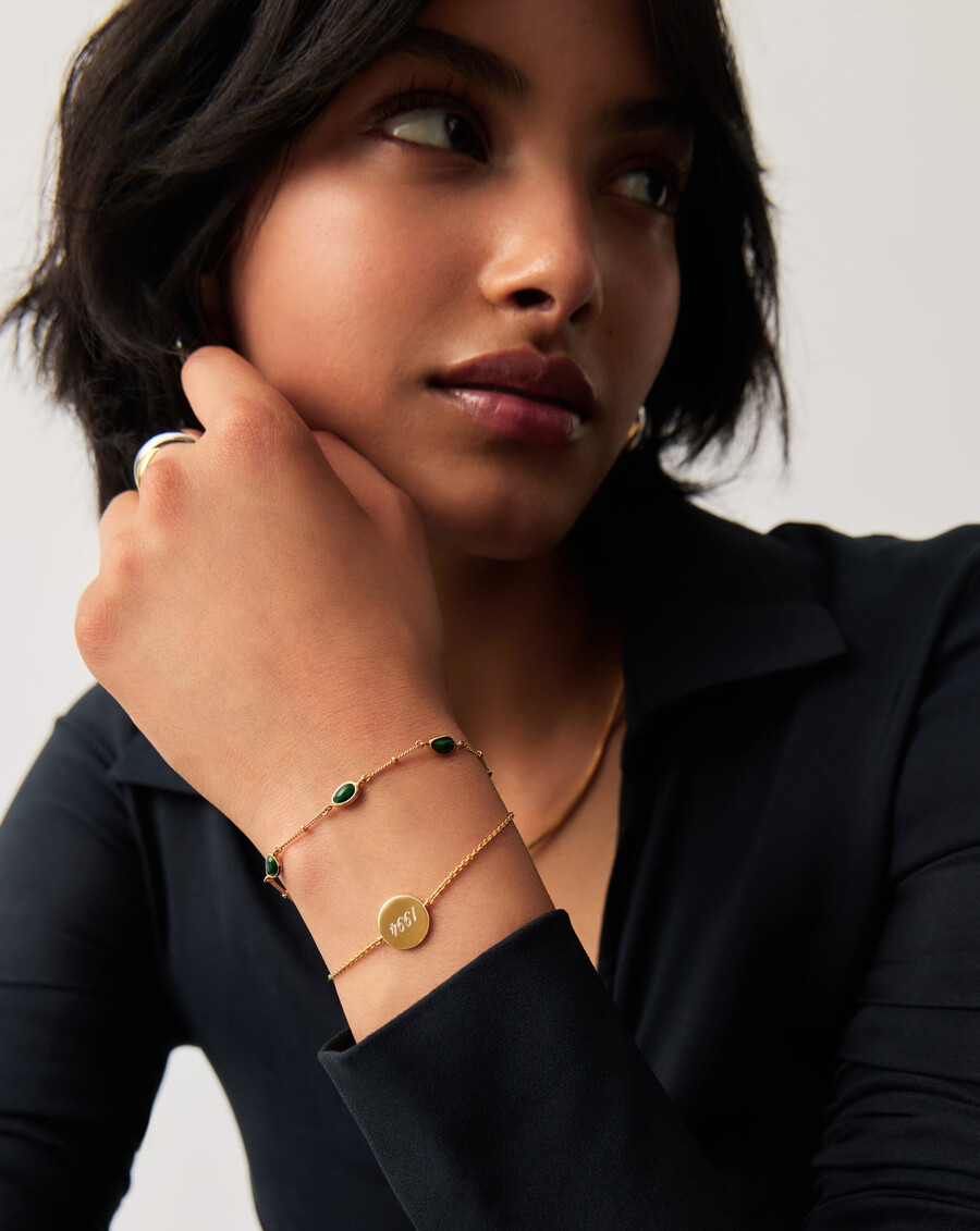 bracelet rond à graver - or