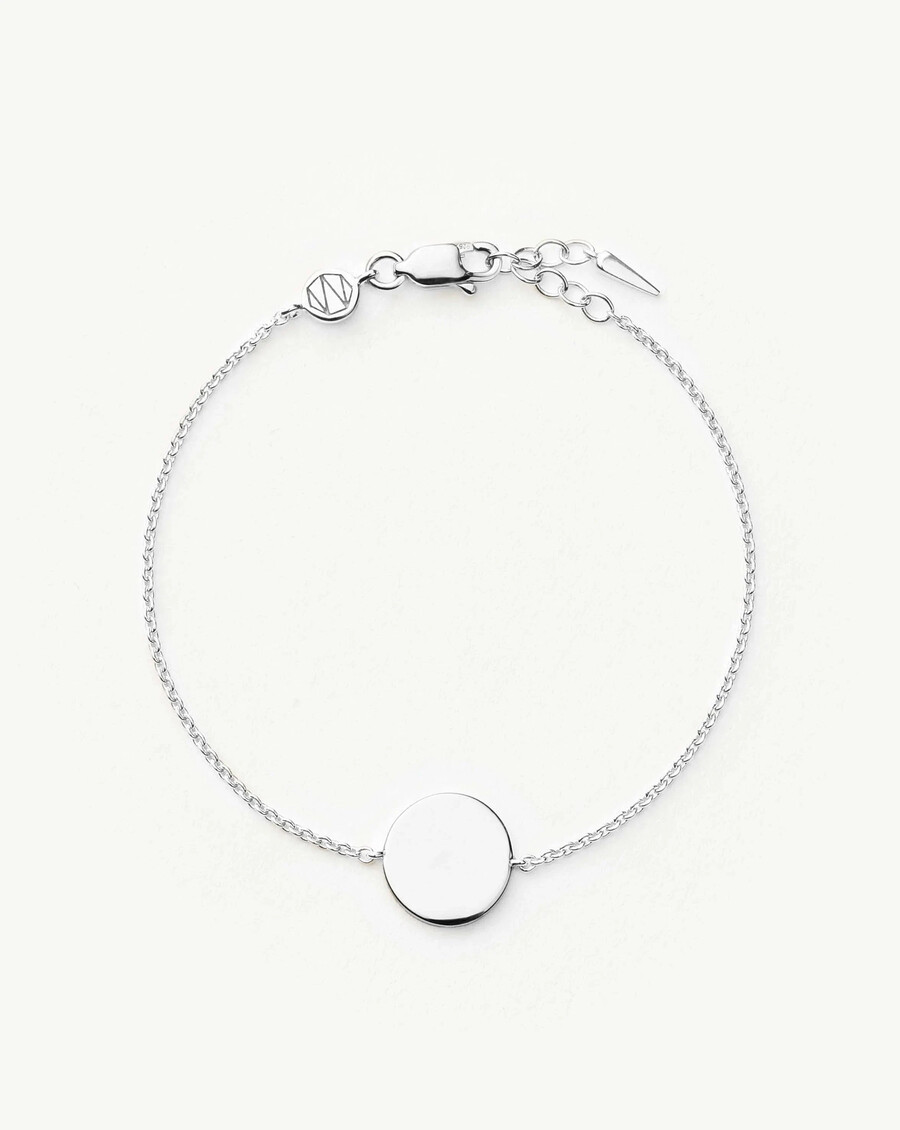 bracelet rond à graver - argent