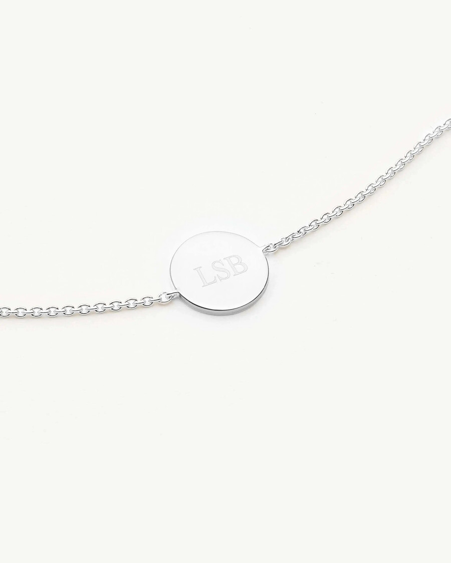bracelet rond à graver - argent