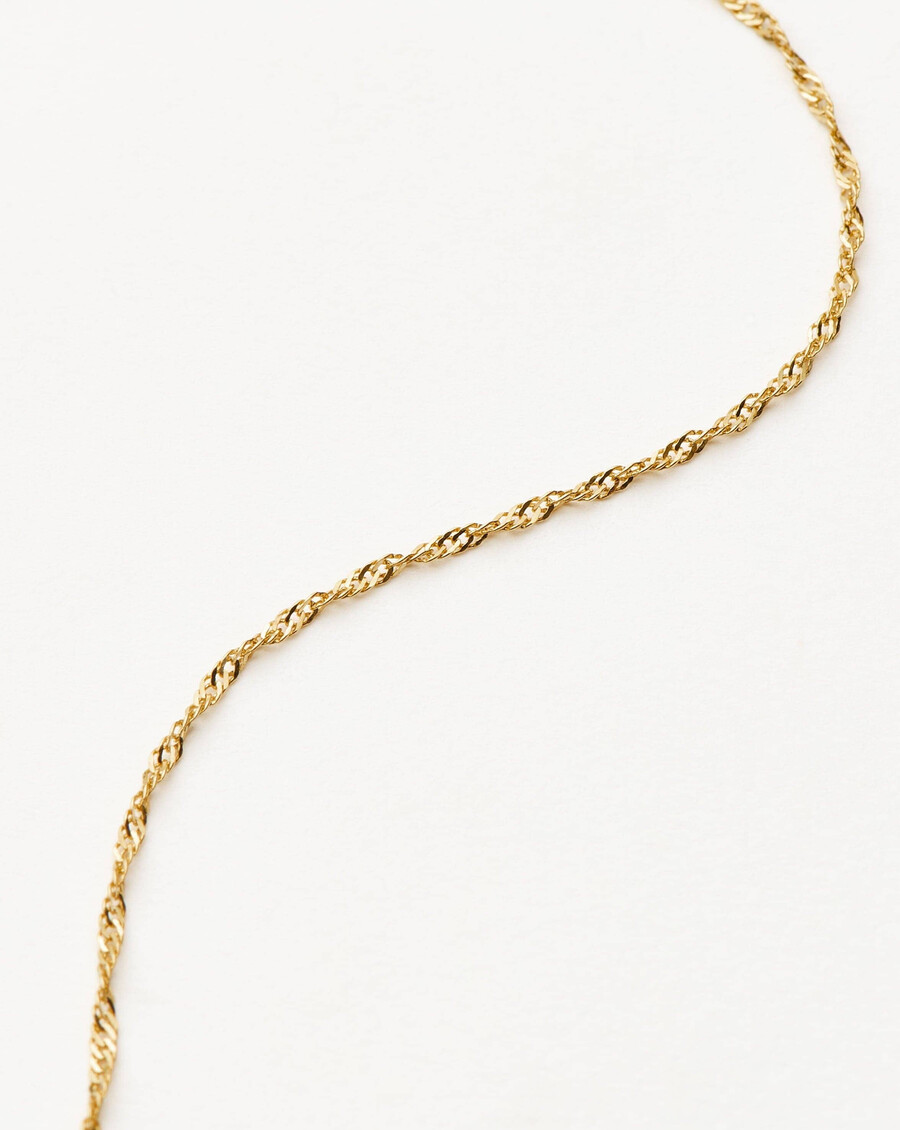bracelet à maillons torsadés en or massif 14 carats