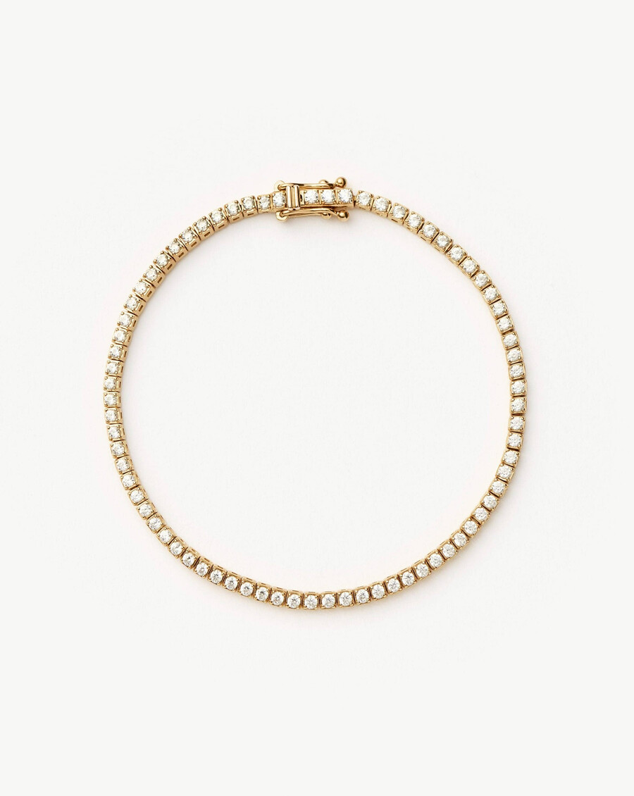 bracelet de tennis en or fin et diamants - missoma us