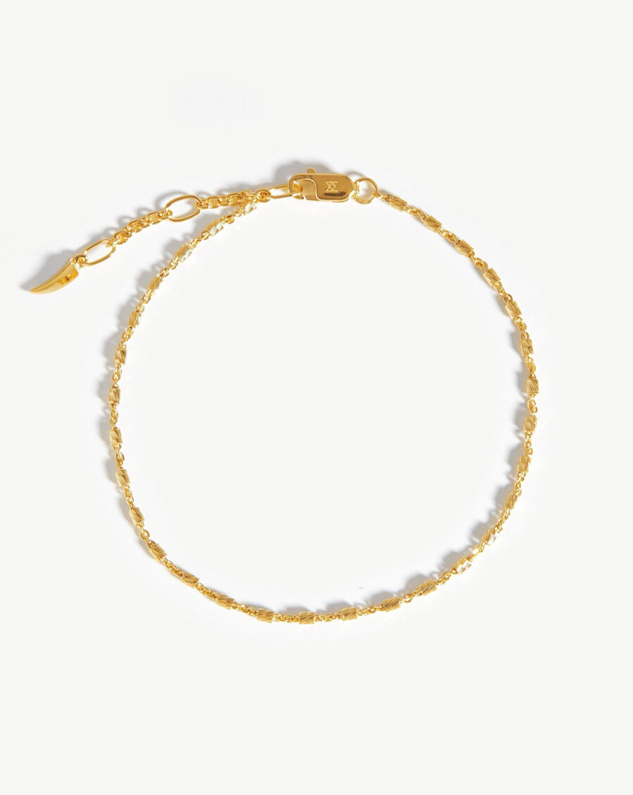 bracelet chaîne vervelle en or massif 14 carats