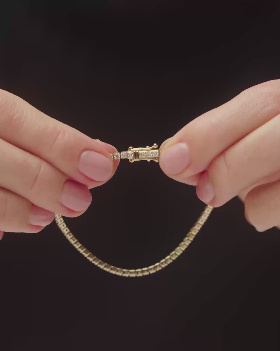 bracelet de tennis en or blanc fin et diamants - missoma us