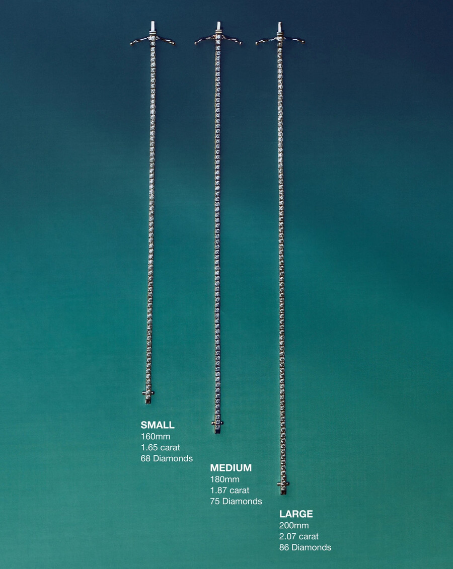 bracelet tennis en or blanc massif 14 carats serti de diamants - missoma us