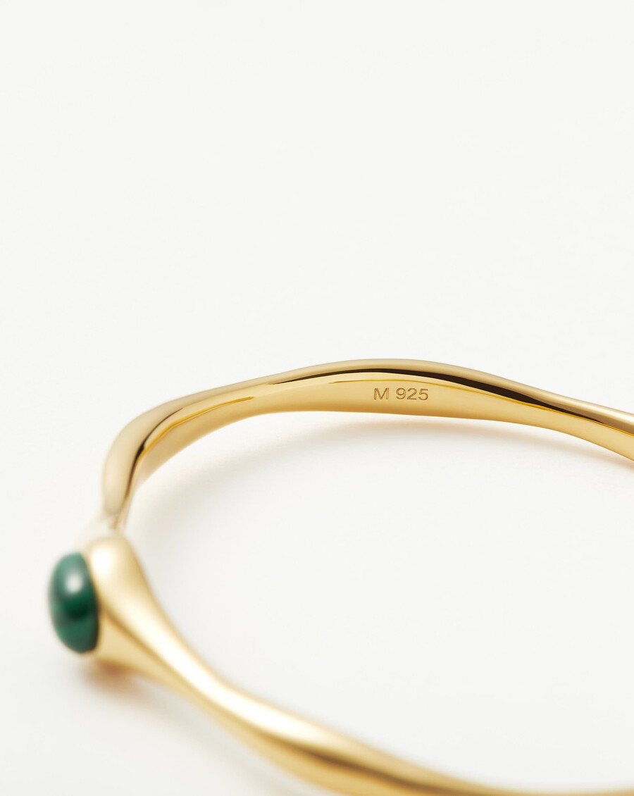 bracelet manchette en pierre précieuse magma - ormalachite