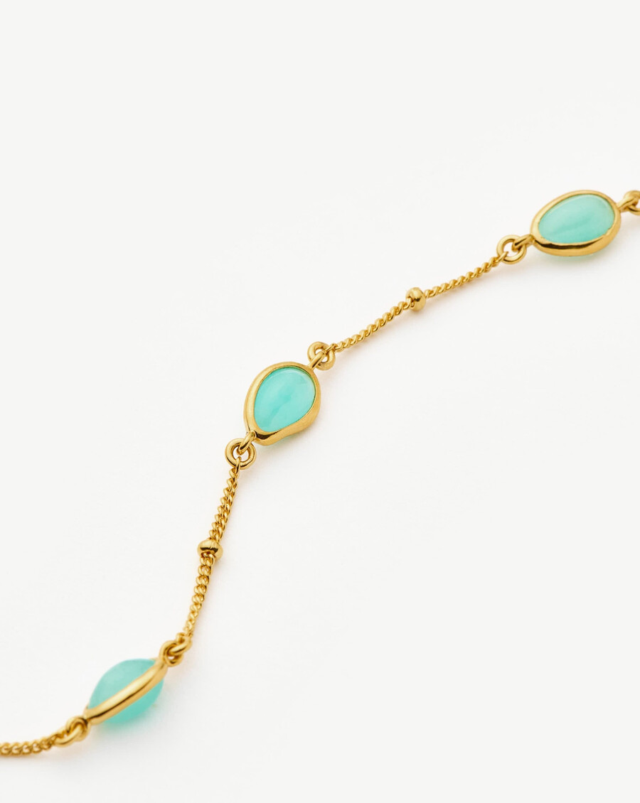 bracelet à breloques en pierre de magma - oramazonite
