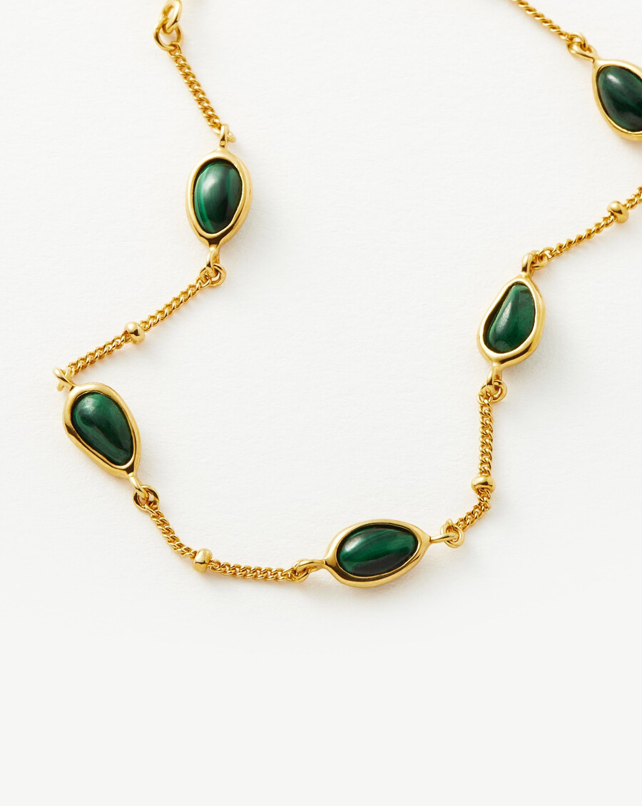 bracelet à breloques en pierre de magma - ormalachite