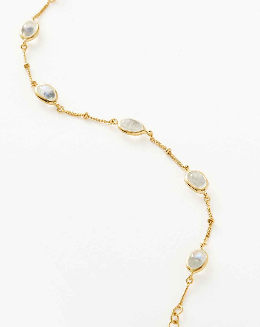 bracelet à breloques en pierre de lune et magma - orpierre de lune