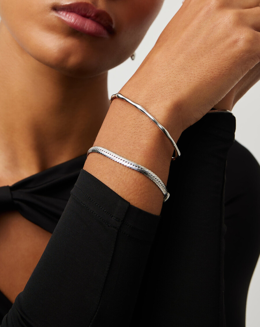 bracelet manchette fondu - argent