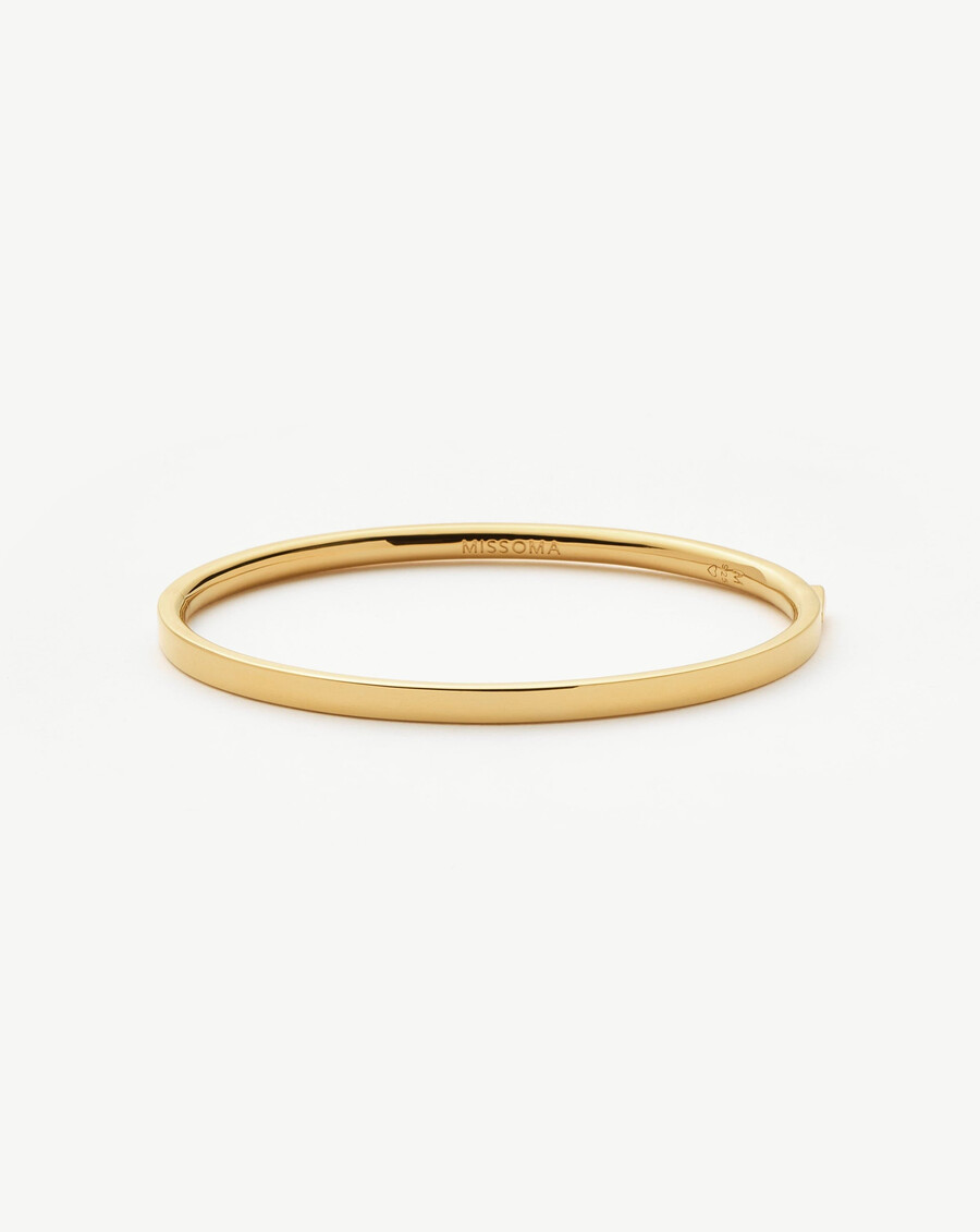 bracelet jonc classique à charnière - or