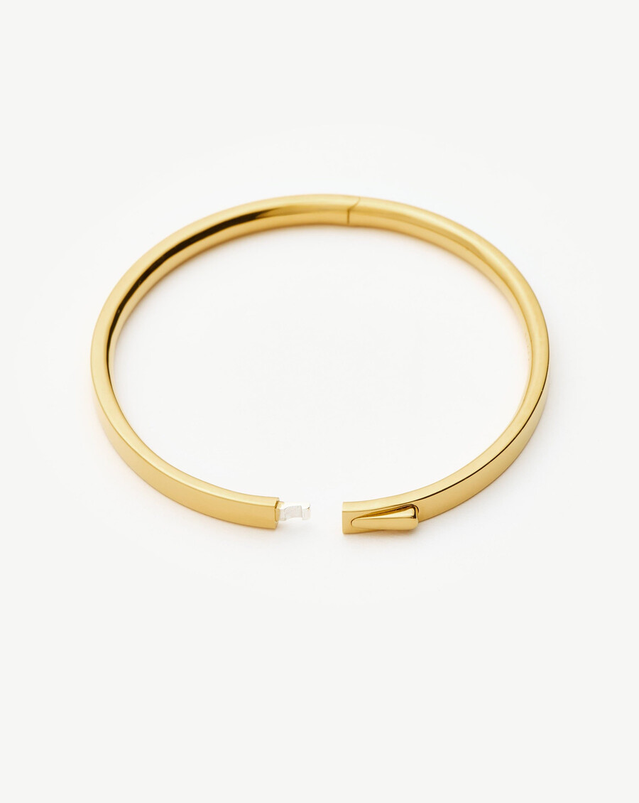 bracelet jonc classique à charnière - or