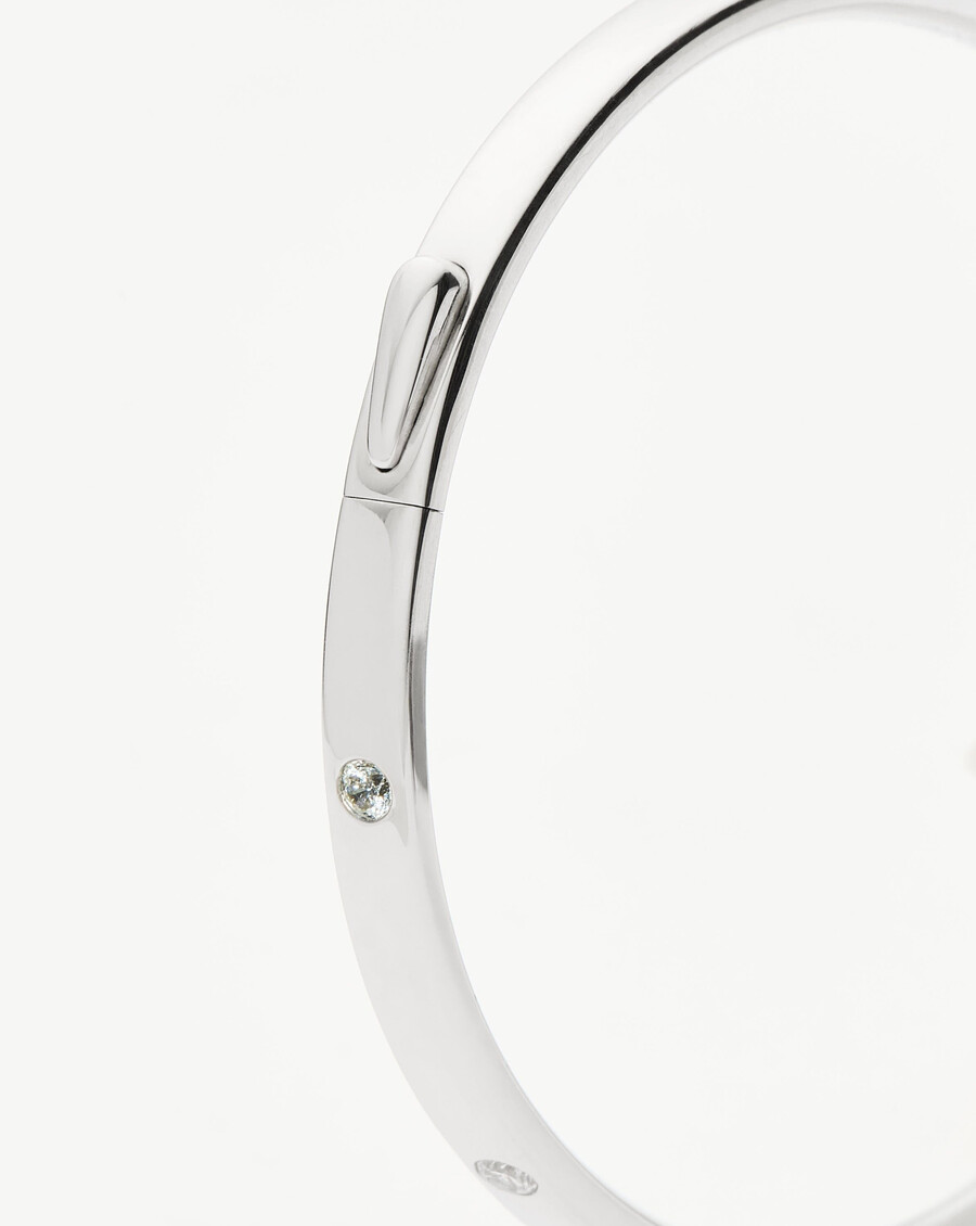 bracelet jonc articulé interstellaire - argent sterlingzirconium cubique