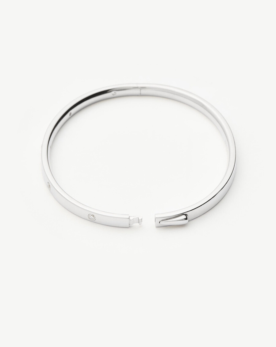 bracelet jonc articulé interstellaire - argent sterlingzirconium cubique