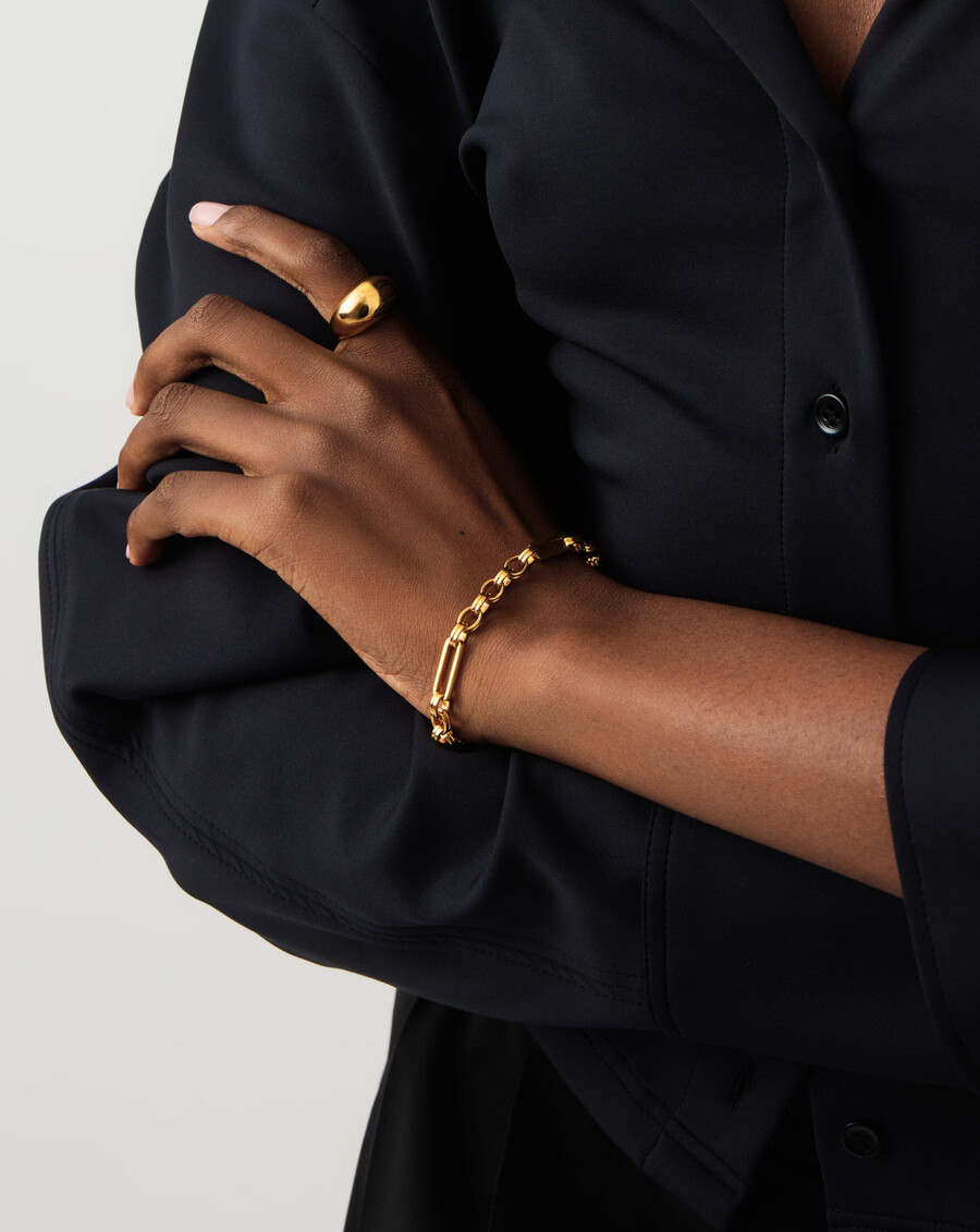 bracelet axiom chain - plaqué or 18 carats