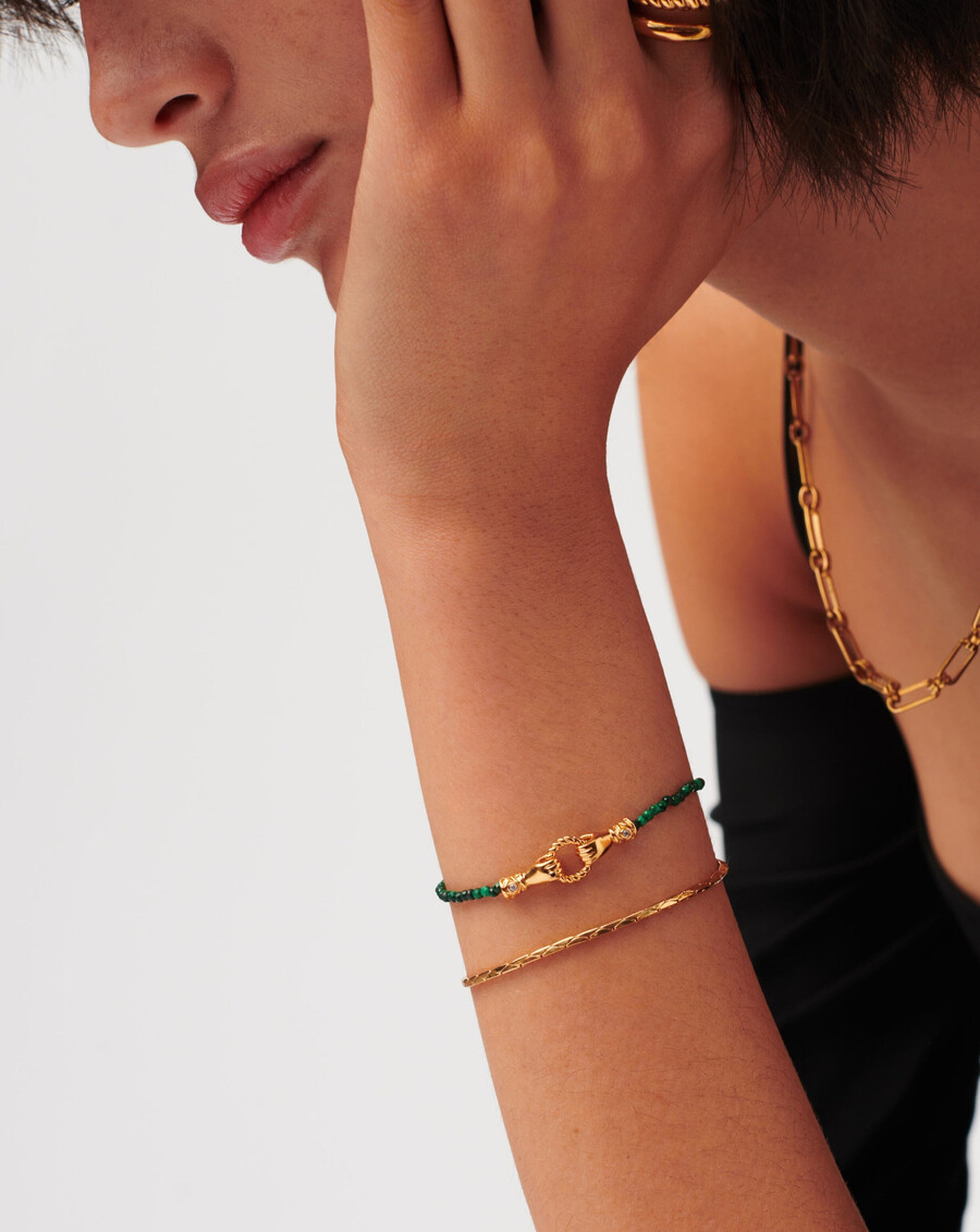 bracelet harris reed in good hands mini en perles de malachite