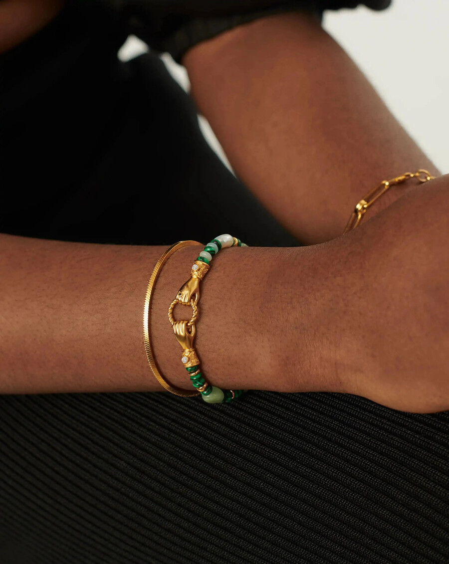 bracelet harris reed « in good hands » en perles et pierres précieuses - orvert