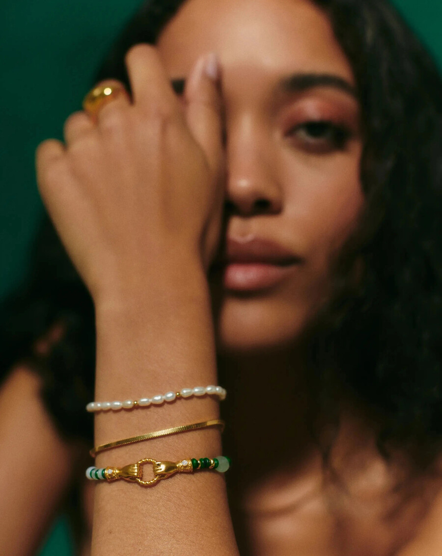 bracelet harris reed « in good hands » en perles et pierres précieuses - orvert