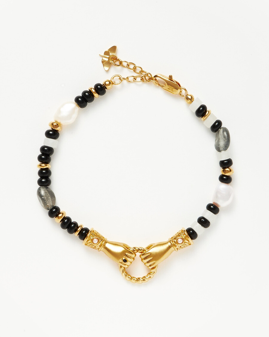 bracelet harris reed « in good hands » en perles et pierres précieuses - ornoir