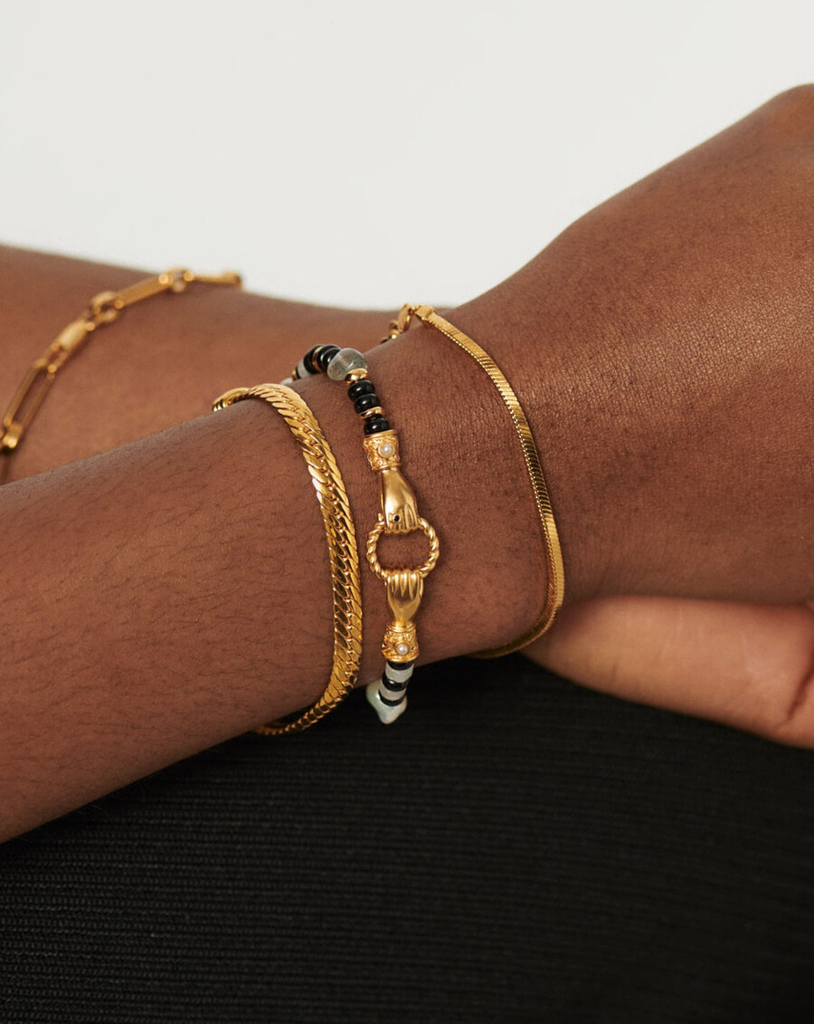 bracelet harris reed « in good hands » en perles et pierres précieuses - ornoir
