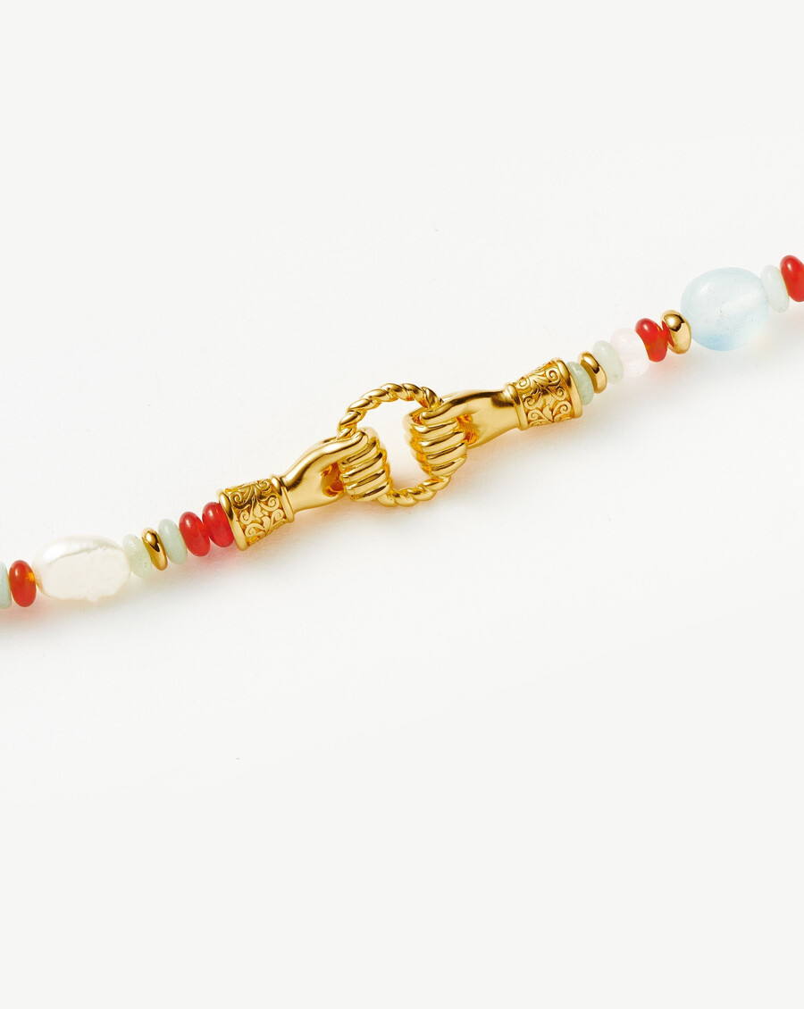 bracelet harris reed « in good hands » en perles et pierres précieuses - ormulticolore