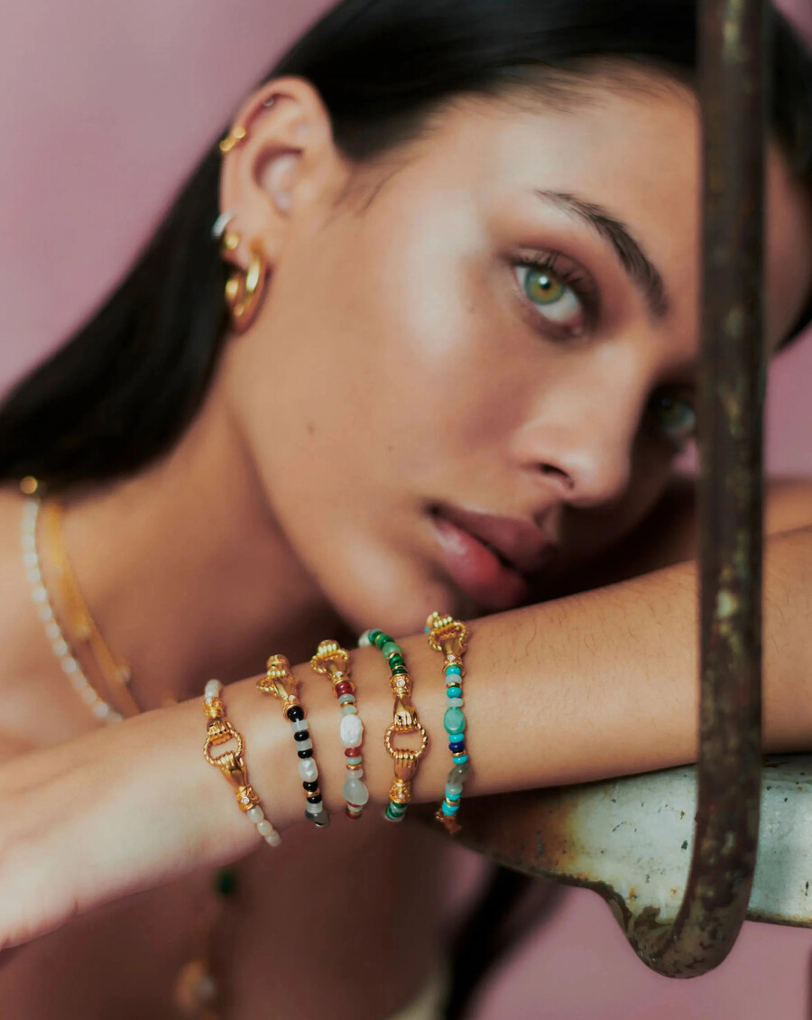 bracelet harris reed in good hands en perles et pierres précieuses - orturquoise