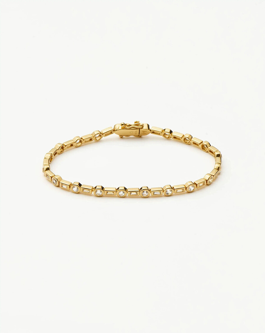 bracelet de tennis lucy williams - vermeil en or 18 carats