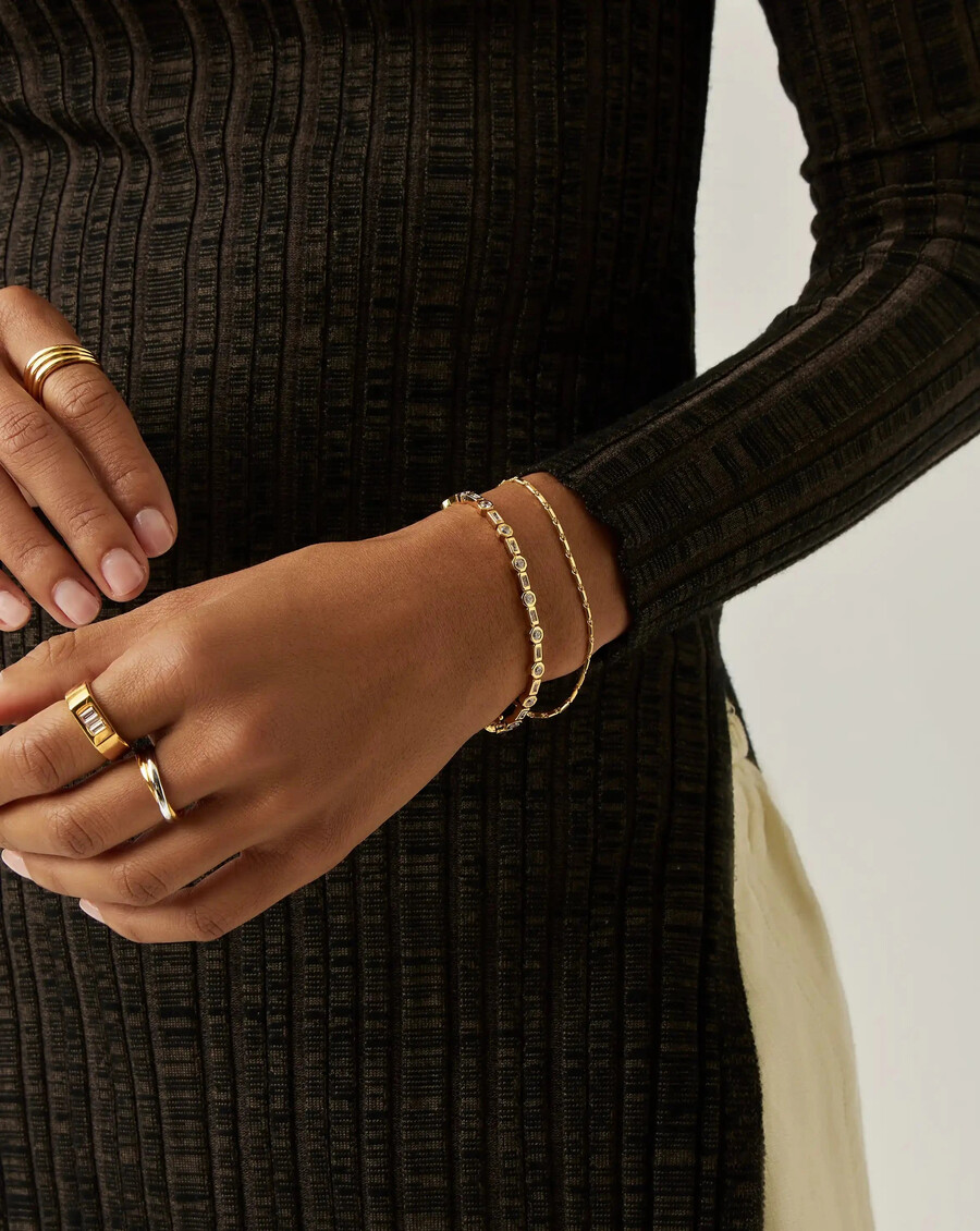 bracelet de tennis lucy williams - vermeil en or 18 carats