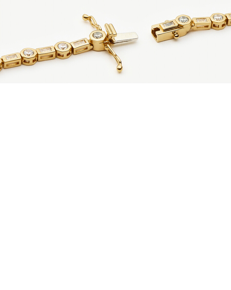 bracelet de tennis lucy williams - vermeil en or 18 carats