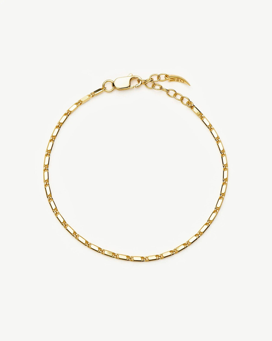 bracelet à maillons horizon de lucy williams - vermeil en or 18 carats