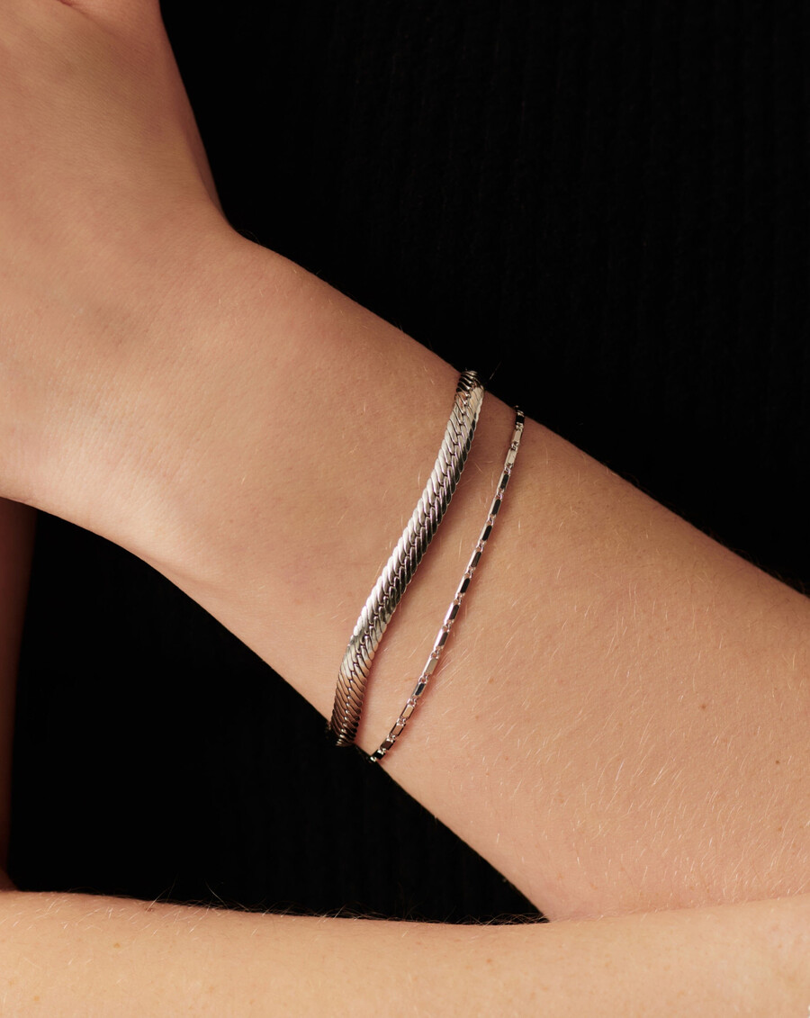 bracelet lucy williams horizon link chain - argent sterling