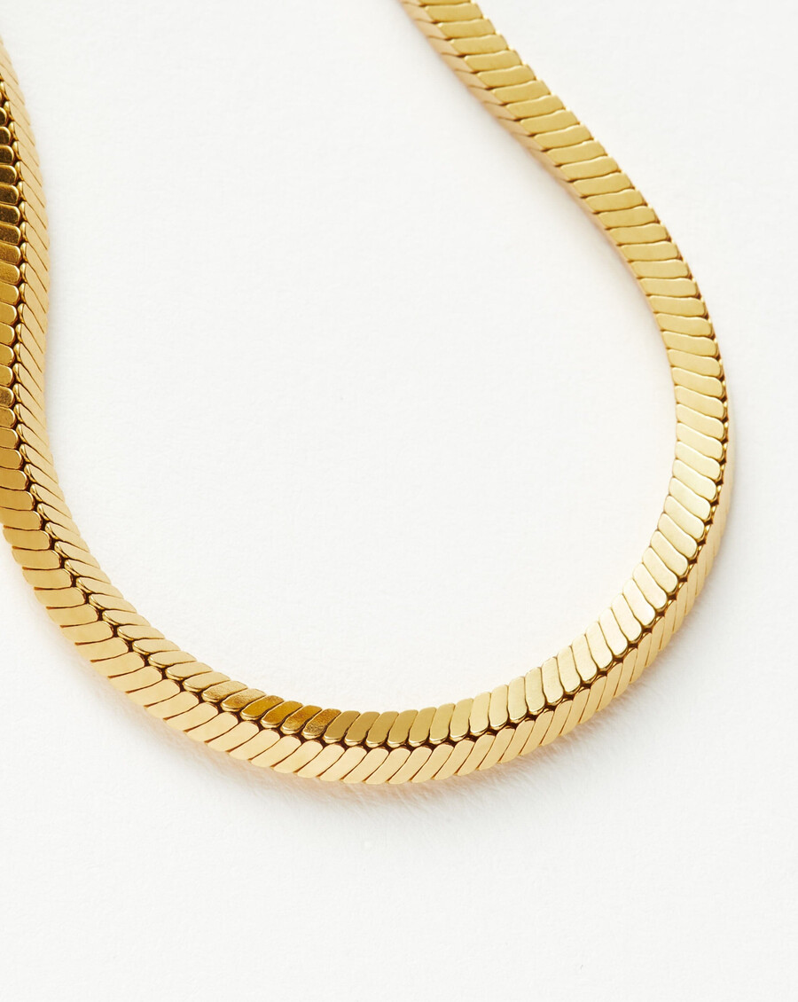 bracelet lucy williams à maillons carrés serpent - or