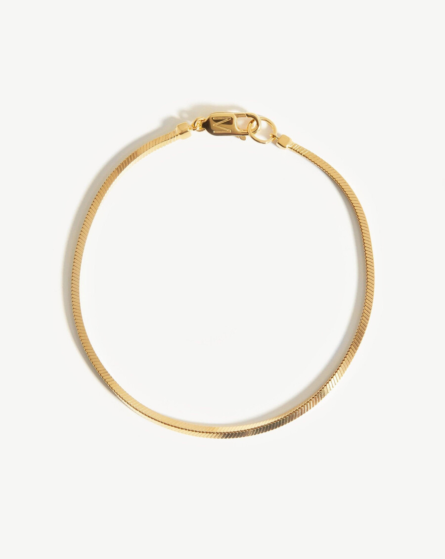 bracelet homme à chaîne serpent carrée