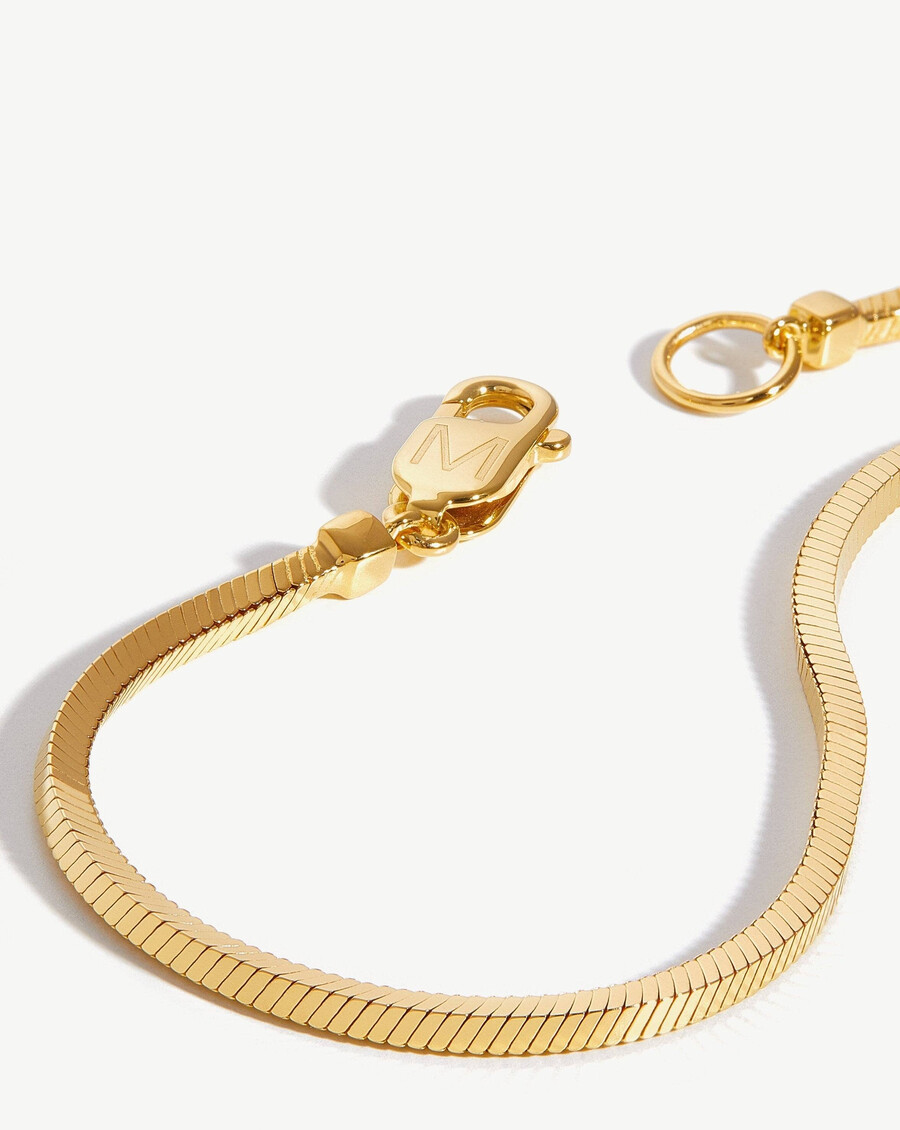 bracelet homme à chaîne serpent carrée
