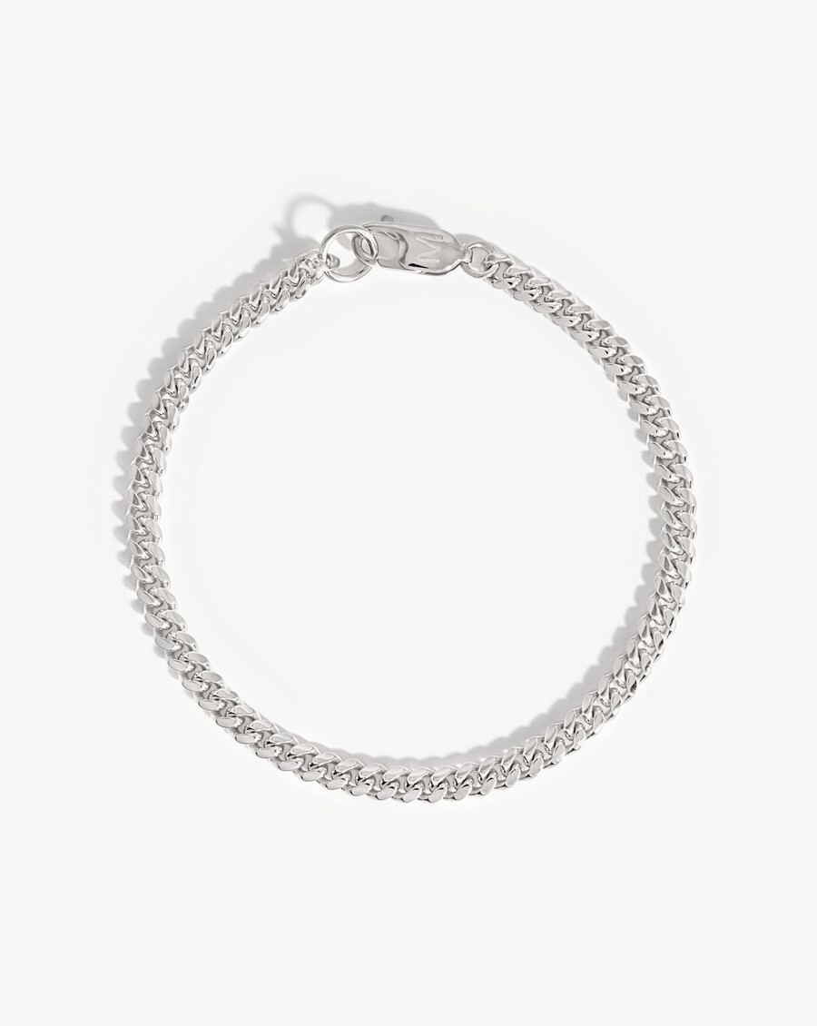 bracelet à maillons ronds en argent