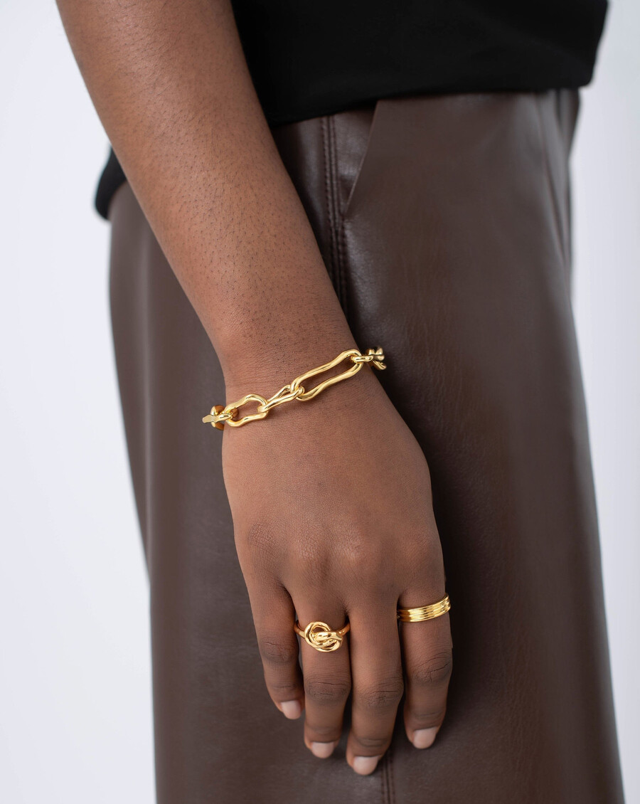 bracelet chaîne infinie torsadée fondue