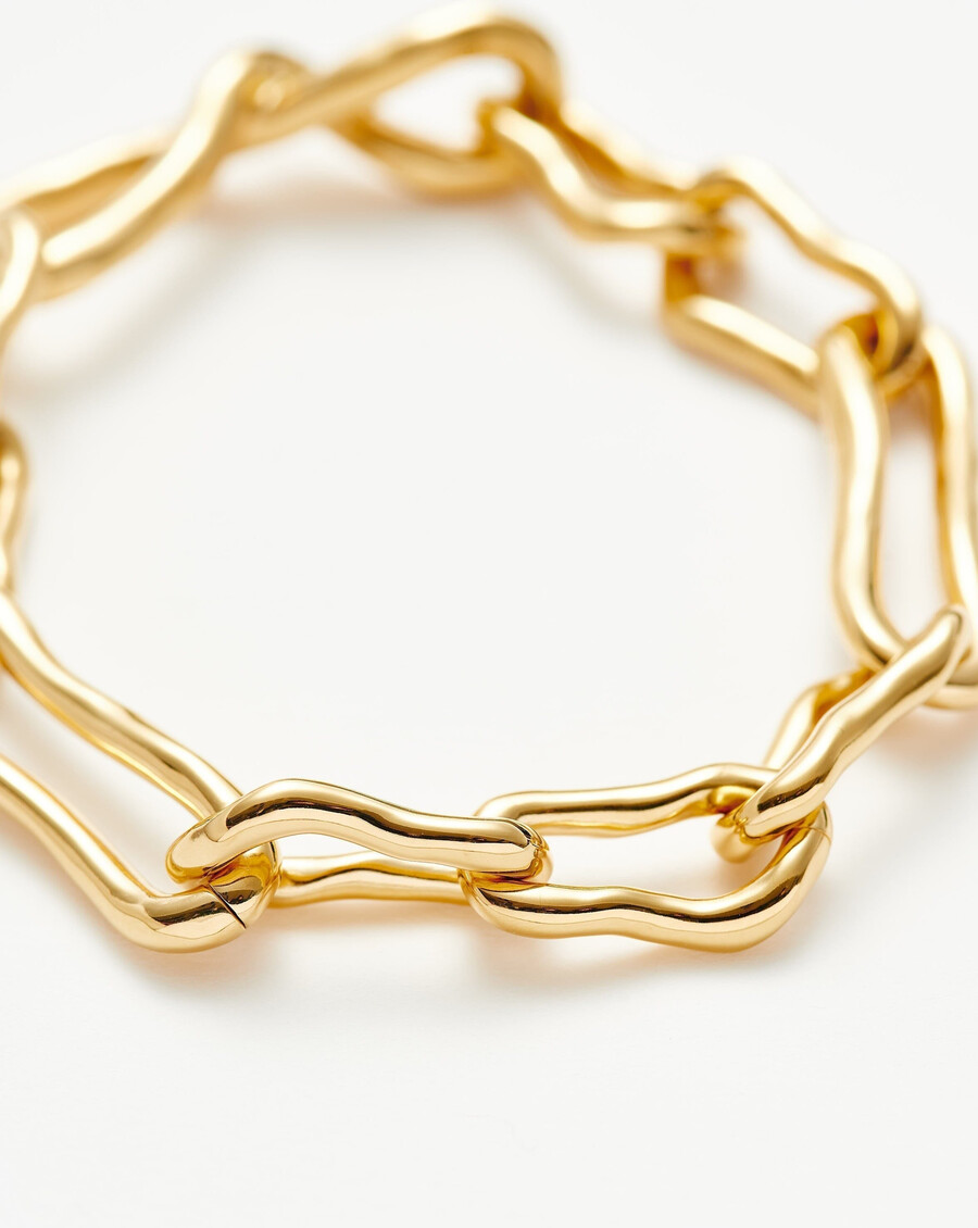 bracelet chaîne infinie torsadée fondue