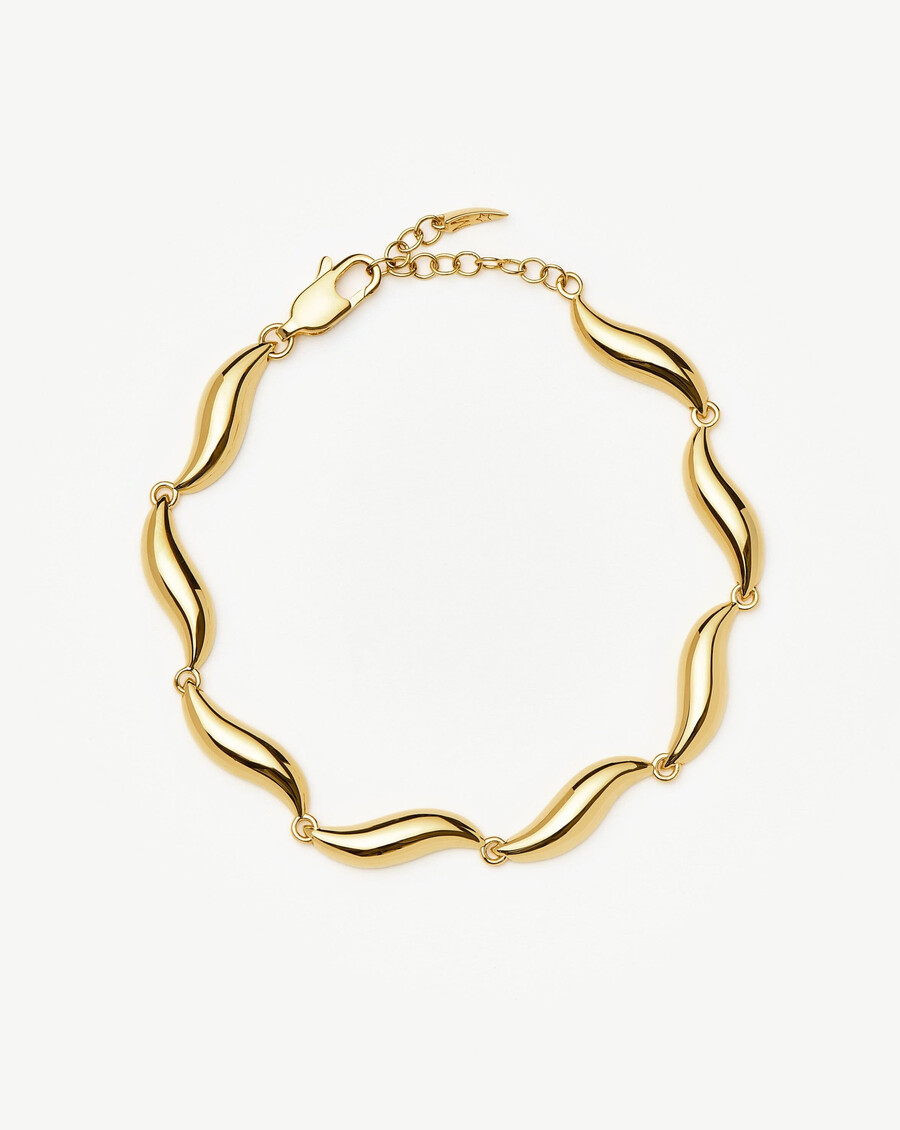 bracelet à maillons savi signature - or