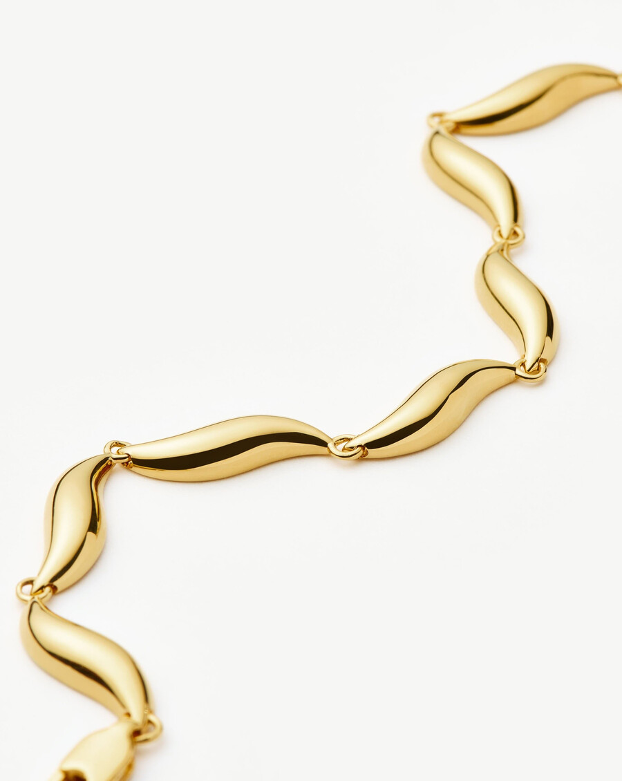 bracelet à maillons savi signature - or