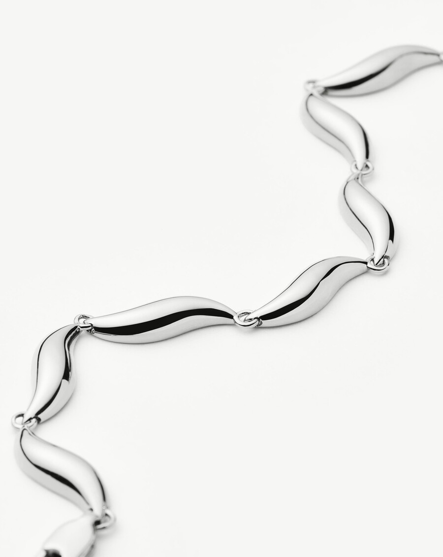bracelet à maillons savi signature - argent