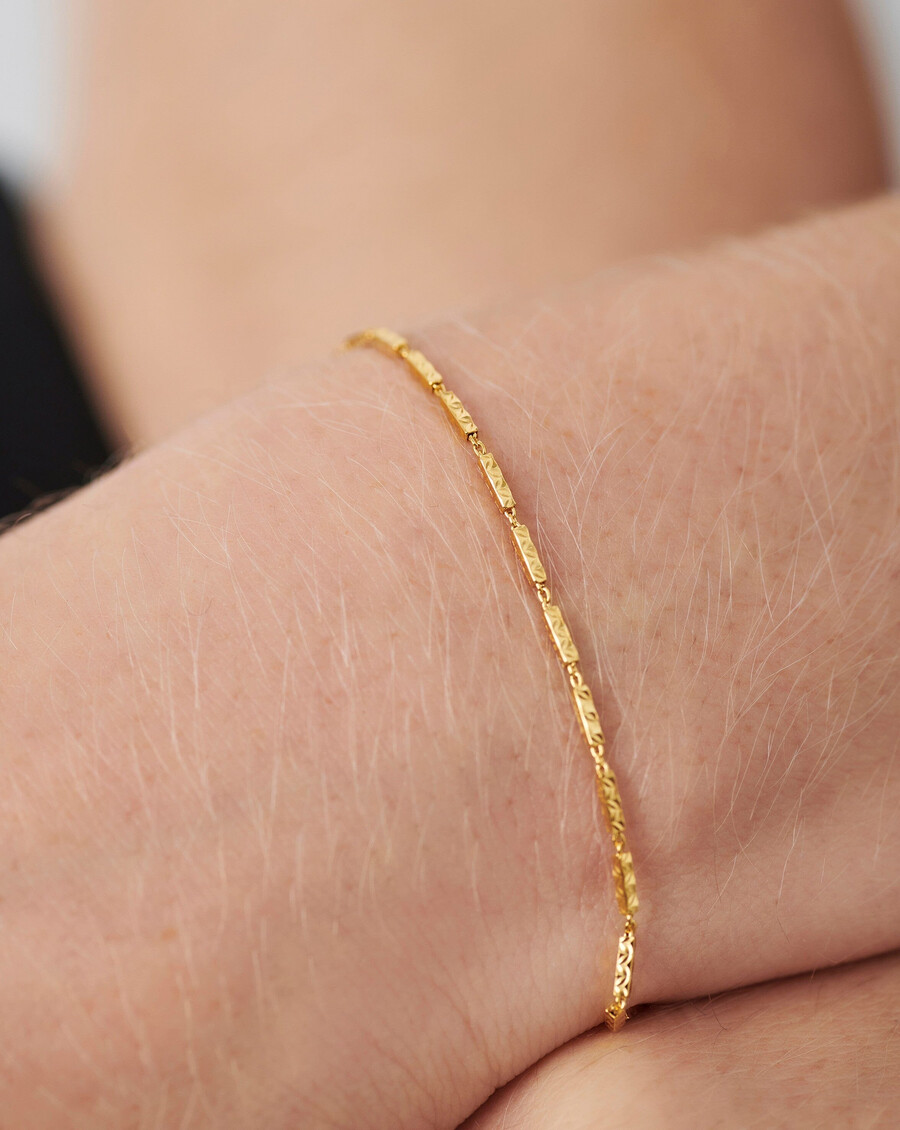 bracelet à maillons texturés savi