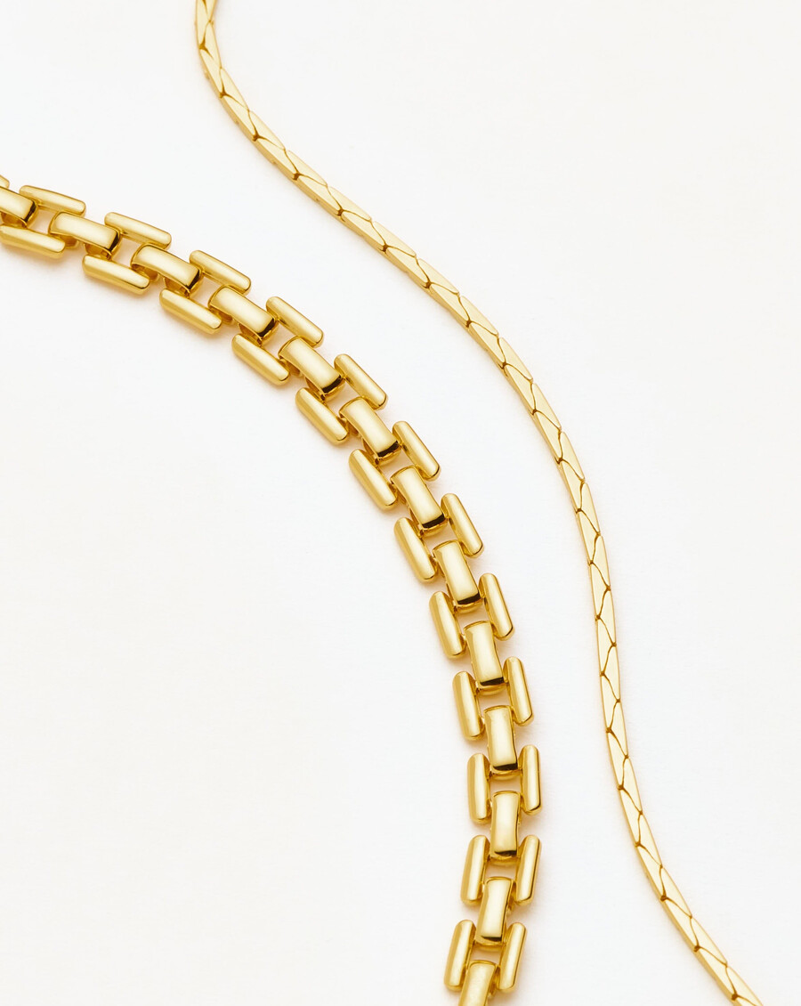 ensemble montre et bracelet chaîne serpent cobra - or