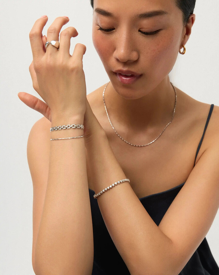 ensemble bracelet lucy williams horizon et montre - argent