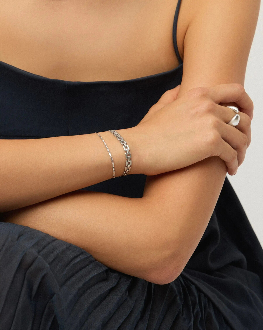 ensemble bracelet lucy williams horizon et montre - argent