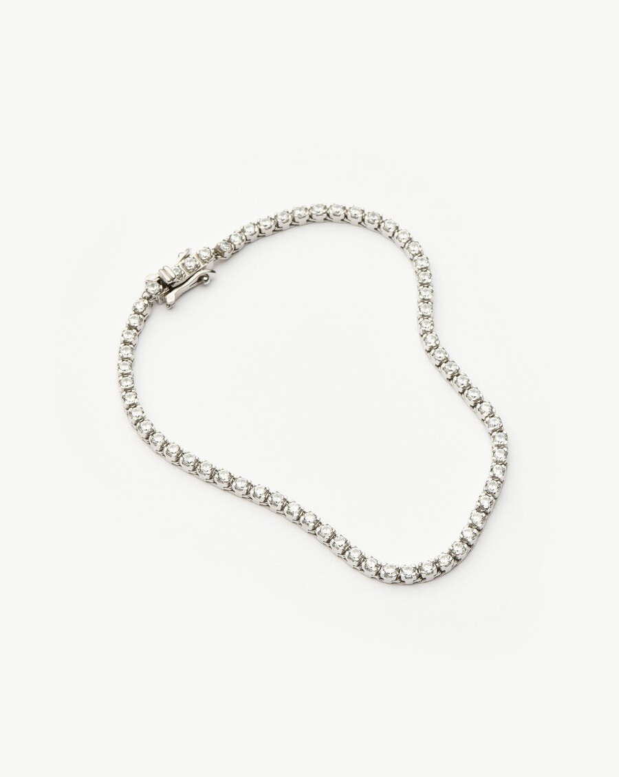 bracelet de tennis classique - argent sterling et zircone cubique