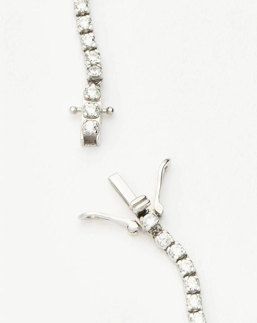 bracelet de tennis classique - argent sterling et zircone cubique